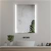 Home Glow Specchio da bagno 50x70 cm Specchio da bagno rettangolare illuminato a LED