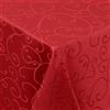 smiry Tovaglia lavabile, ornamenti, rettangolare, 90 x 90 cm, tovaglia damascata, antigraffio, in poliestere, facile da pulire, per cucina, feste, colore rosso