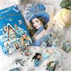 Ta Merry Adesivi per Scrapbooking Accessori Kit Natale Washi Stickers Ta Merry PET Clear Sticker Book 20 Fogli Bullet Journaling Adesivi Decorativi per Album Fai da te(Christmas Series 3)
