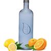 BELUKO Bottiglia di vetro per acqua, bottiglia vetro 1 litro, 1600ml, Caraffe succhi per frigorifero, brocca caraffa per bevande fredde (BLU 1,6 LITRI)