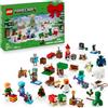 LEGO Minecraft Calendario dell'Avvento 2025 per Bambini e Bambine da 7 Anni - Gioco per il Conto alla Rovescia di Natale con 24 Sorprese come Minifigure e Mini Costruzioni - Regalo per Gamer - 21280