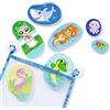 Ravensburger Puzzle da bagno Ravensburger 12034120 Play+: animali, giochi da esterno e da bagno, giocattoli a partire da 1 anno, inclusa pratica borsa a rete, giocattolo da vasca