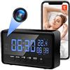 Nisanmoon 2.4/5Ghz Wifi Telecamera Nascosta, Mini Telecamera Spia Nascosta HD 1080P, Telecamera Spia Wifi con Orologio, supporto Visione Notturna e Rilevamento del Movimento, con 2 Funzioni Sveglia