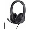 Trust Ayda Max Cuffie con Microfono Leggere Over Ear 3.5mm, Auricolari con Filo 1,80m, 85% Plastica Riciclata, Headphones Cablato per PC Portatile Computer Laptop Mac Ufficio Teams Zoom, Nero