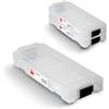 TOX L-BOXX Set di valigette per micro assortimento, impilabili e a scatto con sistema L-BOXX, divisibili in 8 scomparti, per contenere tasselli e viti, trasparenti, set di 3, 094909144