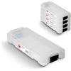 TOX L-BOXX Set di valigette per micro assortimento, impilabili e a scatto con sistema L-BOXX, divisibili in 8 scomparti, per contenere tasselli e viti, trasparenti, set di 5, 094909145