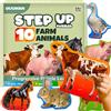 QUOKKA Puzzle Bambini 2 3 4 Anni - Giochi di Fattoria Animali Bambini 2 Anni - 40 Grandi Pezzi Puzzle 3 Anni - 8 Forme di Animali Realistiche - Cartone Extra Spesso - Regalo Educativo Bambino 1-5