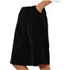 AnnSemo Pantaloncini da donna in cotone e lino pantaloncini estivi Capri pantaloni al ginocchio bermuda larghi pantaloni cargo casual pantaloni elasticizzati in vita pantaloni corti da donna culottes corsa