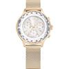 Swarovski Orologio Nova Chrono, Fabbricato in Svizzera, Bracciale di metallo, Tono dorato, Finitura in tonalità champagne dorato