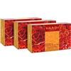 Vaadi Herbals Value Pack di 3 saponi naturali LUXURIOUS SAFFRON - Terapia sbiancante per la pelle - Anti invecchiamento - Pulizia profonda dei pori riduce le rughe - Pelle impeccabile - Senza solfato - Unisex - Per tutti i tipi di pelle - (3 X 75 gms)