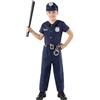 Funidelia Costume da poliziotto per bambino, include maglietta, pantaloni, cintura e berretto, Vestito da agente infantile, Costumi di Carnevale, Halloween e Addii al nubilato - Taglia 5-6 anni