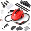 SOARS Potente Pulitore a Vapore 2000W, 15 Accessori, Pressione Massima 5 Bar, Temperatura 160℃, Riscaldamento Rapido 8 Minuti, Serbatoio 1,8L, per Pavimenti, Divani, Cucina, Superficie 108 m² (Rosso)