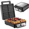Steinborg XXL 4 piastre per waffle | 1200 Watt | Macchina per cialde | Piastre per panini | Tostapane per waffle | Waffle maker | Grill elettrico | XXL Wafflemaker | Piastra per waffle | Macchina per waffle