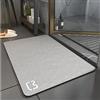 Dai Lufei Tappeto Bagno Diatomite - Microfibra Tappeto Assorbente - Tappetino Bagno Antiscivolo - Super Assorbente-Utilizzabile in Bagno,Cucina (50 * 80, grigio)