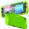 Teyomi Custodia protettiva in silicone compatibile con Nintendo Switch 2, Cover antiurto per Nintendo Switch 2 con pellicola protettiva in vetro temperato, custodia ergonomica per Switch 2 (Verde)