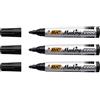 BIC Set di 3 pennarelli permanenti 2000 a punta tonda, colore: nero