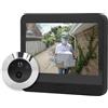 Asixxsix Telecamera Spioncino per Spioncino, Videocitofono Digitale WiFi con Visione Notturna e Rilevamento del Movimento, Telecamera Digitale per Porta con Schermo LCD IPS da 4,3 Pollici