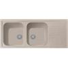 Generic Lavello cucina Provenza avena 116 x 50 cm 2 vasche e gocciolatoio Made in Italy