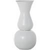 DRW Vaso da pavimento in metallo ferro bianco 39x30x50 cm