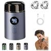 Gienslru Easy Trim Pro, Easy Trim Rasoio, Rasoio Elettrico Barba, Rasoio Intimo Uomo, Mini Rasoio Elettrico per Intimo Uomo, IPX7 Impermeabile Tondeuse Wet & Dry USB Ricaricabile, Con Display LED (Blu)