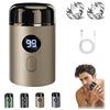 Gienslru Easy Trim Pro, Easy Trim Rasoio, Rasoio Elettrico Barba, Rasoio Intimo Uomo, Mini Rasoio Elettrico per Intimo Uomo, IPX7 Impermeabile Tondeuse Wet & Dry USB Ricaricabile, Con Display LED (Oro)