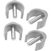 Anneome 4 Pezzi Clip C Morsetto per Manici Stampelle e Deambulatori Facile Installazione Supporto Sicuro per Bastoni e Accessori per Anziani Compatibili con Ømm Grigio