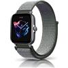 KeeFos 20MM Cinturino per Amazfit Active 2 Square/Active 2/GTR Mini/GTS 4/GTS 4 Mini/3, Nylon Cinturino di Ricambio Elasticizzata per Amazfit Bip 3 Pro/Bip 3 - Grigio