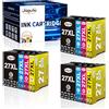 Jagute 27XL Cartucce d'inchiostro Multipack Compatibile con Epson 27 27XL per Epson Workforce WF-7610 WF-7715 WF-7720 WF-7210 WF-3620 WF-7620 WF-7110 WF-7710 WF-3640 (12PACK)