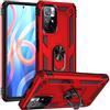 Max Power Digital MPD Cover per Xiaomi Poco M4 Pro 5G/Redmi Note 11T con Girevole Anello 360 Gradi Custodia Magnetica Antiurto Rigida Resistente Protettiva Case Bumper Ring (Xiaomi Poco M4 Pro 5G/Redmi Note 11T, Rosso)