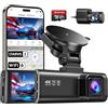 REDTIGER Dash Cam 4K/2.5K Anteriore e Posteriore, Dashcam STARVIS 2, Schermo IPS da 3,18 Pollici, Scheda da 128 GB Inclusa,WiFi 5,8 GHz,GPS,WDR Grandangolare a 170,Supporta Fino a 256 GB(F7NP)