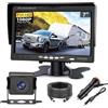 Kairiyard Set di telecamera per retromarcia con monitor HD LCD da 7 pollici e telecamera posteriore grandangolare da 170°, impermeabile IP69, per camion, rimorchi, bus, furgoni.