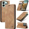 Azororo Cover per Xiaomi Redmi Note 14 5G, Premium PU Pelle Custodia, Magnetica Carta Fessura Portafoglio Case, Flip Cavalletto Custodia per Redmi Note 14 5G - Marrone