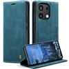 Phernykas Cover per Xiaomi Redmi Note 13 4G(Non per 5G), Flip Libro in Pelle Premium, Wallet Case con Porta Carte, Portafoglio Case Chiusura Magnetica, [Carta Fessura][Antiurtoo][Cavalletto],Blu-verde
