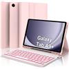 YNNHUDEEP Tastiera Samsung Galaxy Tab A9 Plus 11, Samsung Tab A9+ Tastiera, Cover Tastiera Italiano Bluetooth Retroilluminata Rimovibile per Samsung Galaxy Tab A9+ 2023 11 Pollici SM-X210/X216/X218, Rosa