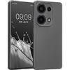 kwmobile Custodia Compatibile con Xiaomi Redmi Note 13 PRO 4G Cover - Protezione Back Case Morbida - Silicone TPU Effetto Metallizzato Grigio Metallizzato