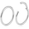 Vankula Pesi per Lobi Peso Dilatatori lobo orecchie ear weight Cerchio in Acciaio inossidabile piercing espansori Gioielli Uomo Donna 4mm(6G) Argento