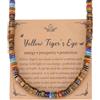 JSDDE Collana da uomo con perle 7 chakra, gemma 6 mm, chakra, collana con perle Heishi, pietre e cristalli naturali, per donna, uomo, yoga, gioielli amuleto, protezione portafortuna regalo di