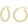 DelPia, Orecchini Donna Oro Giallo 18kt e Argento Sterling 925 Modello Torchon (15mm)