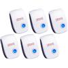 GOUSHY Antizanzare Ultrasuoni,Ultrasuoni per Topi 6 Pack,Repellente Anti Zanzare, Scarafaggi, Zanzare,Formiche, Ragni, Roditori,Anti Topi, 100% Efficace
