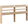 vidaXL Testiera con Ripiani 120 cm in Legno Massello di Pino, Testata Letto, testiera in Legno massello, testiera con Ripiani, testiera in Legno