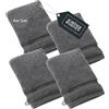 Schöner Wohnen Kollektion SCHÖNER WOHNEN Set di 4 guanti da bagno in spugna - Antracite - 16x21cm - Lavette Viso - salviette in 100% cotone - molto assorbente - Oeko-Tex - 500g/m2 - Hotel e B&B - qualità di lusso