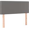 vidaXL Testiera Grigio a LED 100x5x78/88 cm in Similpelle