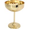 Otufan Bicchiere da Champagne in Metallo, Calice in Acciaio Inossidabile 304 Inciso Bar Party Tazza da Vino Rosso Decorativo Coppa per Orecchie di Grano Placcatura in Oro per Regalo(Oro A)