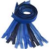 Aerzetix - Set di 6 Cerniere Lampo a Spirale separabili da 80 cm N°5 con cursore - Metallo Nylon Poliestere - Cucitura e Riparazione creazioni Tessili - tonalità Blu