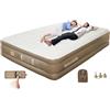 Naturehike Materasso Gonfiabile Triplo con Pompa Integrata Ricaricabile, Per 1~3 persone Letto Gonfiabile Autogonfiante per Campeggio e Casa (Matrimoniale (198x152x38 cm))