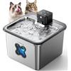 FEELNEEDY Fontanella per Gatti senza Fili 3.2L, Fontana per Gatti Acciaio Inox con Sensore di Movimento, 4000 mAh Batteria, Lavabile in Lavastoviglie