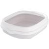 Fowybe Cat Litter Box, lettiera per gatti di grandi dimensioni, con bordo alto, lettiera per gatti e gatti con coperchio rimovibile, per gatti