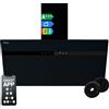 KKT KOLBE Cappa aspirante 90 cm | Cappa a Parete | Acciaio Inossidabile | Vetro Nero | WiFi | auto spegnimento | Illuminazione LED RGBW | Operazione di tocco | STYLE9005SMAO