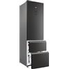 Haier 3D 60 SERIE 5 HTW5620DNPT Combinazione/Cassetti congelatore Easy Access/Total No Frost/Wi-Fi/MyZonePro e HumidityZone/fronte in acciaio inox nero