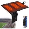 HuiJuKeJi Cuscino riscaldato per sedile da stadio, 3 impostazioni di calore, batteria USB ricaricabile senza fili, portatile, per campeggio, pesca all'aperto (power bank non incluso) (nero)